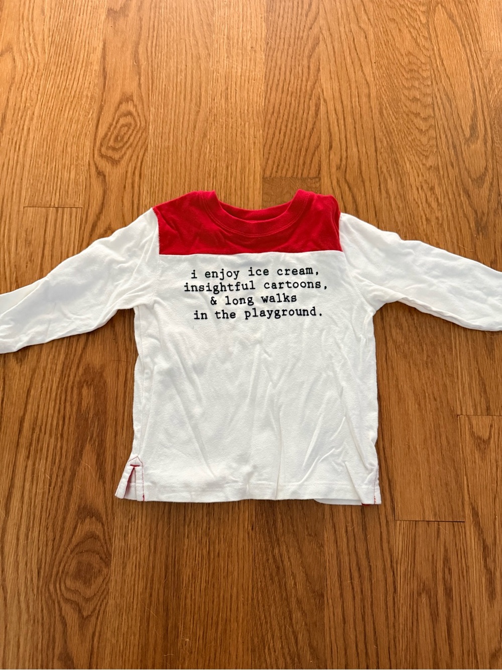 GAP White & Red Long-Sleeve Graphic Tee